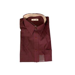 Pierre Cardin Mens Comfort Fit Dress Shirt Berry  16.5 34/35